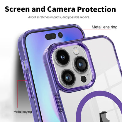 For iPhone 14 Pro Ice Color Magnetic Series PC + Acrylic Magsafe Phone Case(Grey) - iPhone 14 Pro Cases by buy2fix | Online Shopping UK | buy2fix