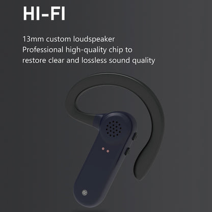 Hileo Hi8 Wireless Single Ear Hook Handsfree Call Noise Reduction In-ear Earphone(Black) - Sport Earphone by Hileo | Online Shopping UK | buy2fix