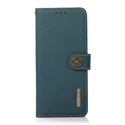 For Xiaomi Redmi K70 KHAZNEH Custer Texture RFID Genuine Leather Phone Case(Green) - K70 Cases by buy2fix | Online Shopping UK | buy2fix