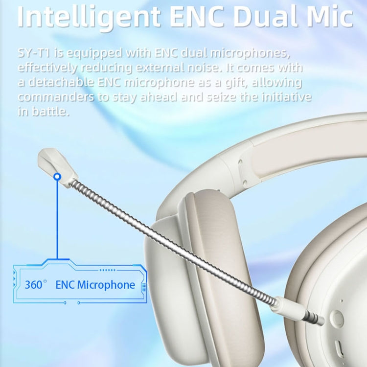 T1 Foldable Phone Audio ENC Noise Reduction Wireless Gaming Headphones with Mic(Khaki) - Headset & Headphone by buy2fix | Online Shopping UK | buy2fix