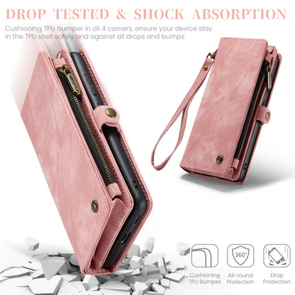 For Samsung Galaxy S23 FE CaseMe 008 Multifunctional Zipper Wallet Leather Phone Case with Lanyard(Pink) - Galaxy S23 FE 5G Cases by CaseMe | Online Shopping UK | buy2fix