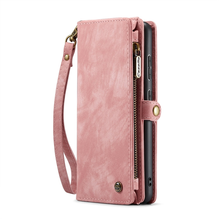 For Samsung Galaxy A35 5G CaseMe 008 Multifunctional Zipper Wallet Leather Phone Case with Lanyard(Pink) - Galaxy Phone Cases by CaseMe | Online Shopping UK | buy2fix