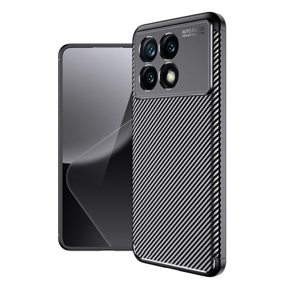 For Xiaomi Redmi K70 Pro Carbon Fiber Texture Shockproof TPU Phone Case(Black) - K70 Pro Cases by buy2fix | Online Shopping UK | buy2fix