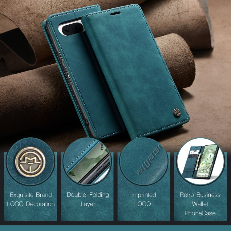 For Google Pixel 8A CaseMe 013 Multifunctional Horizontal Flip Leather Phone Case(Blue) - Google Cases by CaseMe | Online Shopping UK | buy2fix