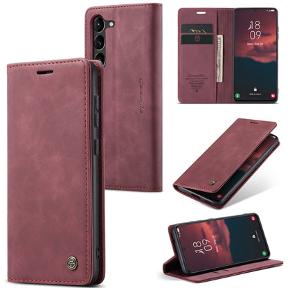 For Samsung Galaxy S24 5G CaseMe 013 Multifunctional Horizontal Flip Leather Phone Case(Wine Red) - Galaxy S24 5G Cases by CaseMe | Online Shopping UK | buy2fix