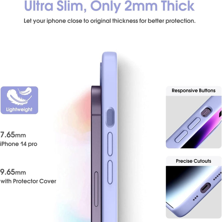 For iPhone 16 Pro Microfiber Liquid Silicone Shockproof Phone Case(Purple) - iPhone 16 Pro Cases by buy2fix | Online Shopping UK | buy2fix