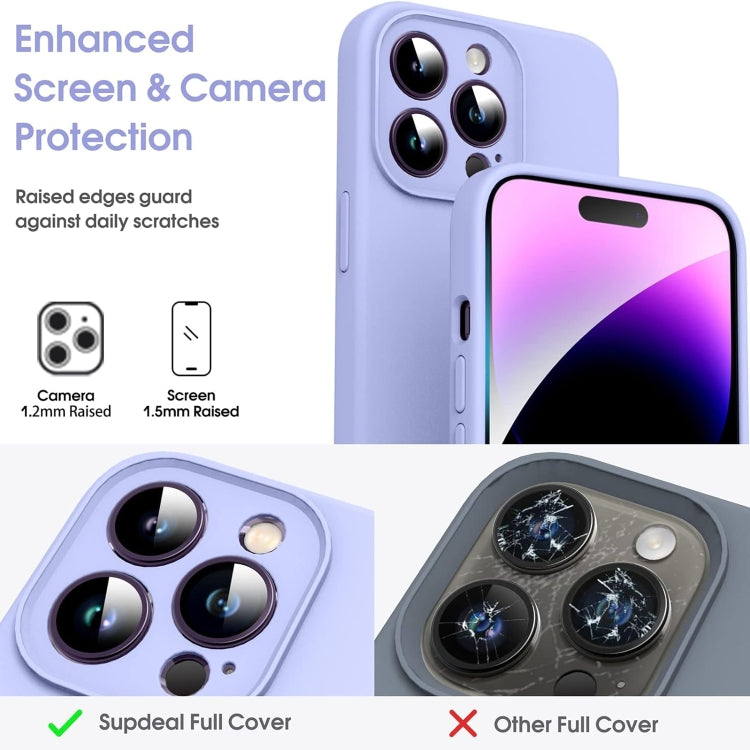 For iPhone 16 Microfiber Liquid Silicone Shockproof Phone Case(Purple) - iPhone 16 Cases by buy2fix | Online Shopping UK | buy2fix