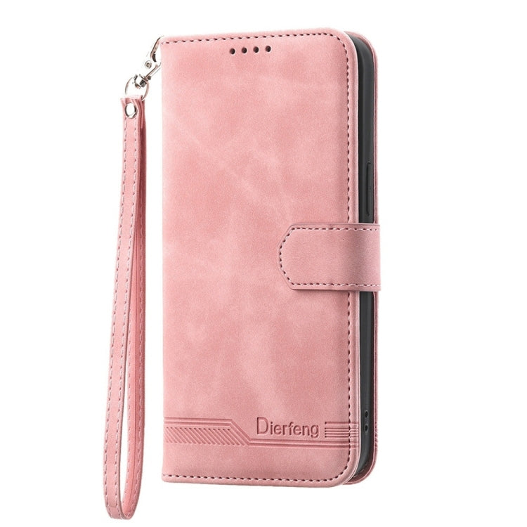 For iPhone SE 2024 Dierfeng Dream Line TPU + PU Leather Phone Case(Pink) - More iPhone Cases by buy2fix | Online Shopping UK | buy2fix