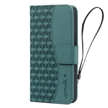 For Samsung Galaxy A55 5G Diamond Buckle Leather Phone Case with Lanyard(Green) - Galaxy Phone Cases by buy2fix | Online Shopping UK | buy2fix