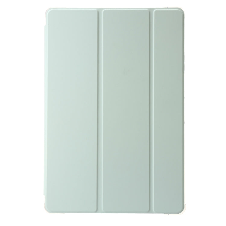 For Samsung Galaxy Tab S9+ 3-Fold Clear Acrylic Leather Tablet Case(Green) - Galaxy Tab S9+ Cases by buy2fix | Online Shopping UK | buy2fix