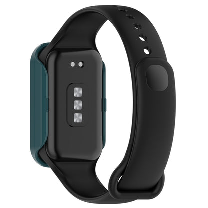 For Xiaomi Smart Band 8 Active / Redmi Band 2 PC + Tempered Film Integrated Watch Protective Case(Pine Green) - Watch Cases by buy2fix | Online Shopping UK | buy2fix