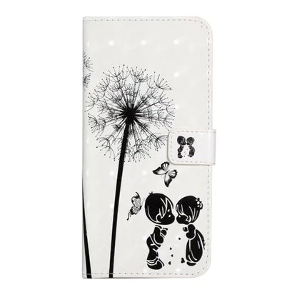 For iPhone 16 Pro Max Oil Embossed 3D Drawing Leather Phone Case(Couple Dandelion) - iPhone 16 Pro Max Cases by buy2fix | Online Shopping UK | buy2fix