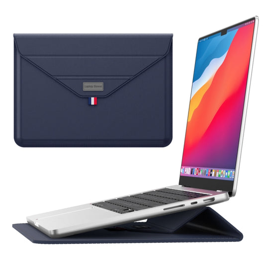 For 15.4/15.6/16.1 inch Envelope Holder Laptop Sleeve Bag(Dark Blue) - 15.6 - 17 inch by buy2fix | Online Shopping UK | buy2fix