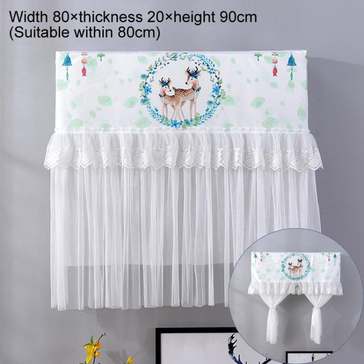 Do Not Take Dust-proof And Anti Direct Blowing Simple Wind Hanging Machine Air Conditioner Moon Cover, Size:Width 86 × Thickness 20 × Height 90cm(Garland Deer) - Dust Covers by buy2fix | Online Shopping UK | buy2fix