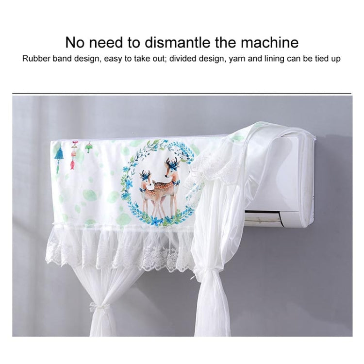 Do Not Take Dust-proof And Anti Direct Blowing Simple Wind Hanging Machine Air Conditioner Moon Cover, Size:Width 92 × Thickness 20 × Height 90cm(Round Leaf) - Dust Covers by buy2fix | Online Shopping UK | buy2fix