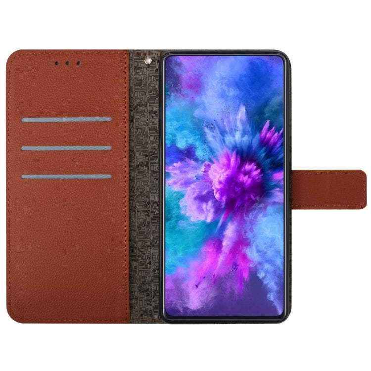 For Xiaomi Redmi Note 12 Pro+ India Rhombic Grid Texture Leather Phone Case(Brown) - Xiaomi Cases by buy2fix | Online Shopping UK | buy2fix