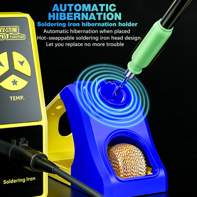 Mechanic 861DS 2 in 1 Dual Function Hot Air Gun Electric Soldering Iron Rework Station, Plug:US - Soldering Iron Set by MECHANIC | Online Shopping UK | buy2fix