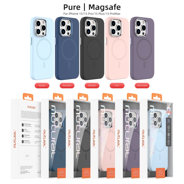 For iPhone 15 Pro Mutural Karen Series Liquid Silicone Magsafe Phone Case(Sky Blue) - iPhone 15 Pro Cases by Mutural | Online Shopping UK | buy2fix