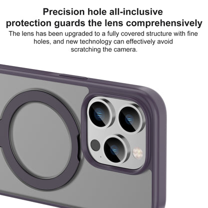 For iPhone 15 Pro Max Mutural MagSafe Magnetic Holder Phone Case(Dark Purple) - iPhone 15 Pro Max Cases by Mutural | Online Shopping UK | buy2fix