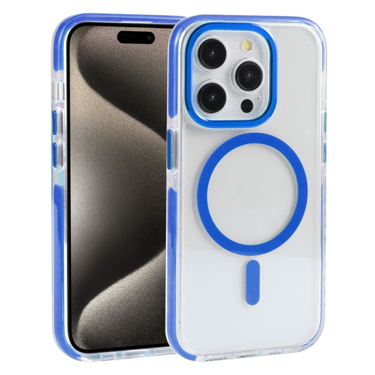 For iPhone 15 Pro Mutural Cushion Series MagSafe Magnetic Phone Case(Blue) - iPhone 15 Pro Cases by Mutural | Online Shopping UK | buy2fix