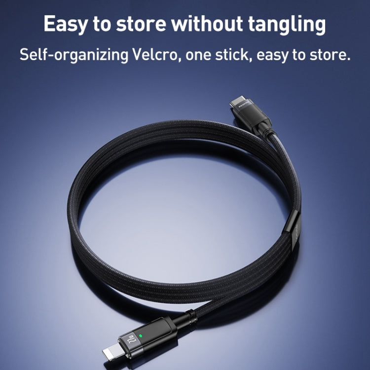 YESIDO CA159 1.2m 27W USB-C / Type-C to 8 Pin Auto Power-off Charging Cable(Black) - 2 in 1 Cable by Yesido | Online Shopping UK | buy2fix