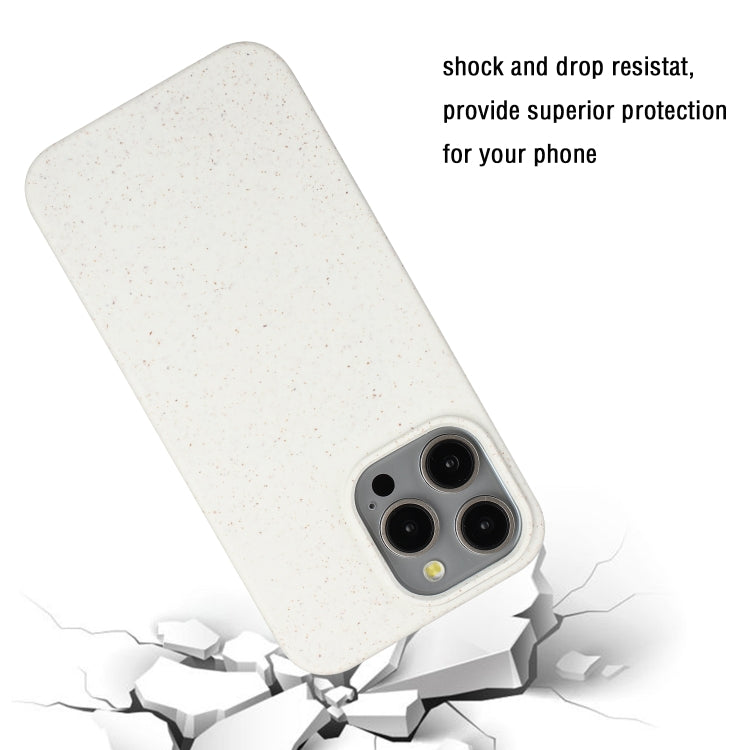 For iPhone 15 Pro Wheat MagSafe Magnetic Straw Material + TPU Phone Case(White) - iPhone 15 Pro Cases by buy2fix | Online Shopping UK | buy2fix