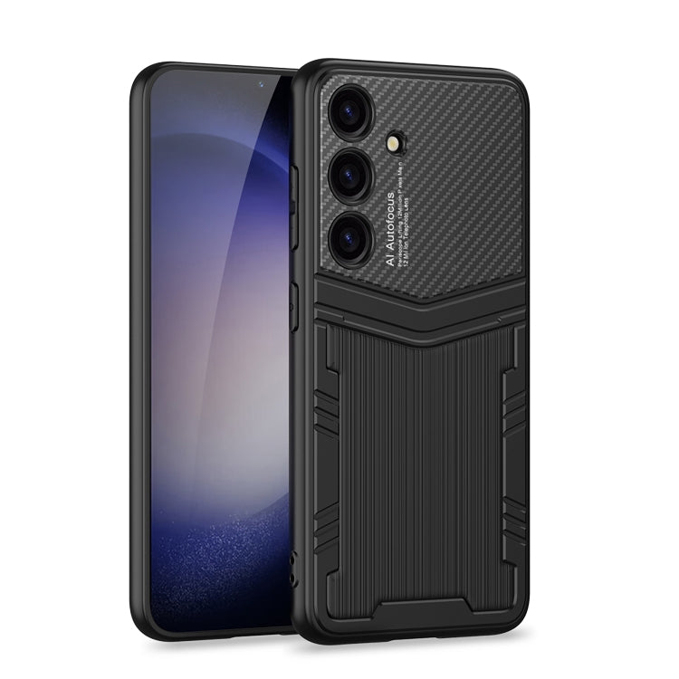 For Samsung Galaxy S24+ 5G GKK TPU + PU Full Coverage Phone Case(Vertical Texture) - Galaxy S24+ 5G Cases by GKK | Online Shopping UK | buy2fix