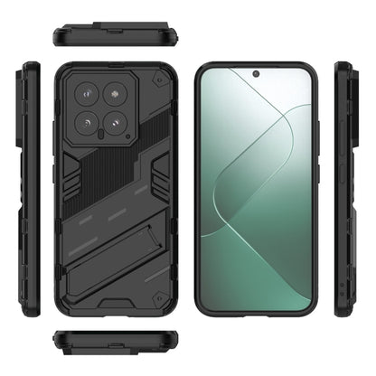 For Xiaomi 14 5G Punk Armor 2 in 1 PC + TPU Phone Case with Holder(Black) - 14 Cases by buy2fix | Online Shopping UK | buy2fix
