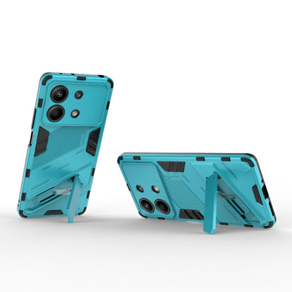 For Xiaomi Redmi Note 13R Pro 5G Punk Armor 2 in 1 PC + TPU Phone Case with Holder(Blue) - Xiaomi Cases by buy2fix | Online Shopping UK | buy2fix