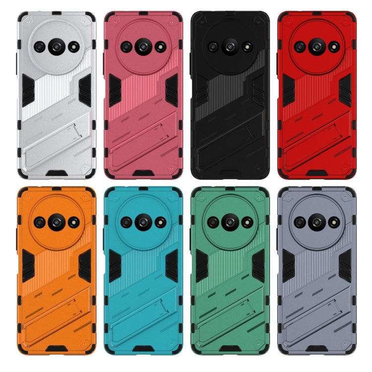 For Xiaomi Redmi A3 4G Global Punk Armor 2 in 1 PC + TPU Phone Case with Holder(Black) - Xiaomi Cases by buy2fix | Online Shopping UK | buy2fix