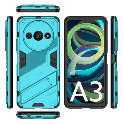 For Xiaomi Redmi A3 4G Global Punk Armor 2 in 1 PC + TPU Phone Case with Holder(Blue) - Xiaomi Cases by buy2fix | Online Shopping UK | buy2fix