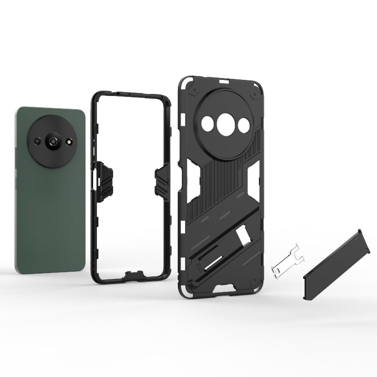 For Xiaomi Redmi A3 4G Global Punk Armor 2 in 1 PC + TPU Phone Case with Holder(Blue) - Xiaomi Cases by buy2fix | Online Shopping UK | buy2fix