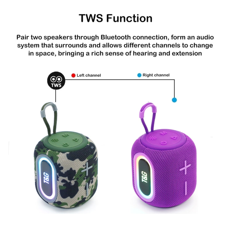 T&G TG664 LED Portable Subwoofer Wireless Bluetooth Speaker(Grey) - Desktop Speaker by T&G | Online Shopping UK | buy2fix