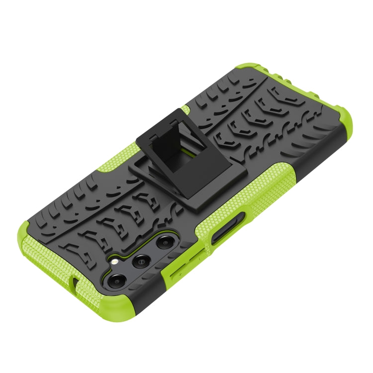 For Samsung Galaxy A05s Tire Texture TPU + PC Phone Case with Holder(Green) - Galaxy Phone Cases by buy2fix | Online Shopping UK | buy2fix