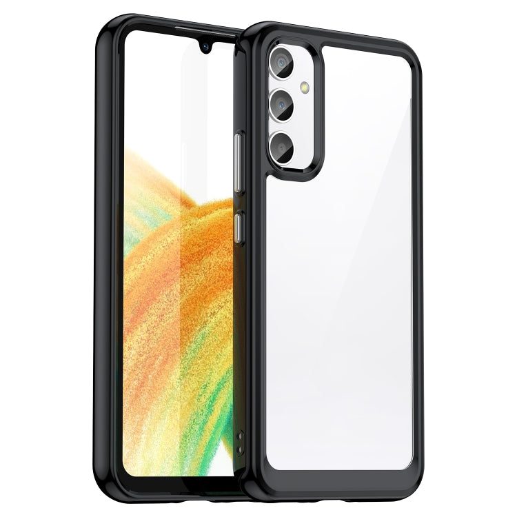 For Samsung Galaxy A25 5G Colorful Series Acrylic Hybrid TPU Phone Case(Black) - Galaxy Phone Cases by buy2fix | Online Shopping UK | buy2fix