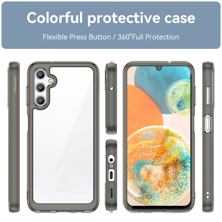 For Samsung Galaxy Jump 3 Colorful Series Acrylic Hybrid TPU Phone Case(Transparent Grey) - Galaxy Phone Cases by buy2fix | Online Shopping UK | buy2fix