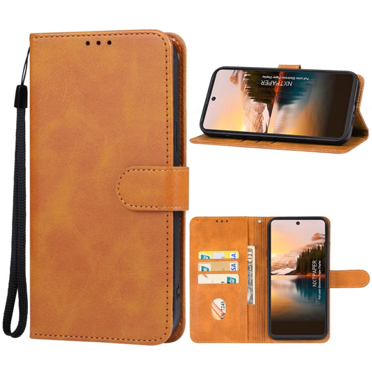 For TCL 50 5G Leather Phone Case(Brown) - More Brand by buy2fix | Online Shopping UK | buy2fix