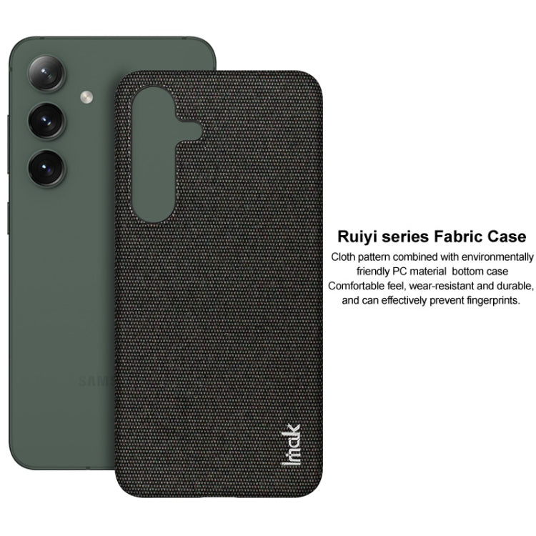 For Samsung Galaxy S24 5G imak Ruiyi Series Cloth Texture PU + PC Phone Case(Dark Grey) - Galaxy S24 5G Cases by imak | Online Shopping UK | buy2fix