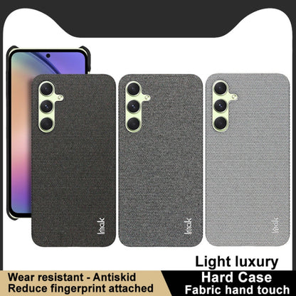 For Samsung Galaxy A35 5G imak Ruiyi Series Cloth Texture PU + PC Phone Case(Light Grey) - Galaxy Phone Cases by imak | Online Shopping UK | buy2fix