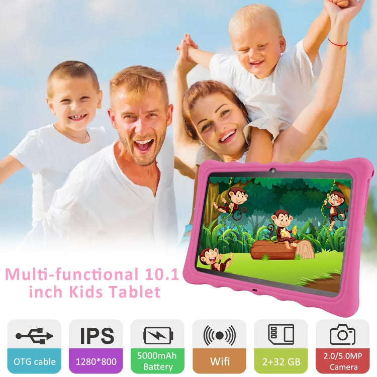 T12 Kid Tablet 10.1 inch,  2GB+32GB, Android 10 Unisoc SC7731E Quad Core CPU Support Parental Control Google Play(Pink) -  by buy2fix | Online Shopping UK | buy2fix