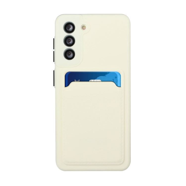 For Samsung Galaxy S24 5G / S25 5G Card Slot Design Shockproof TPU Phone Case(White) - Galaxy S24 5G Cases by buy2fix | Online Shopping UK | buy2fix