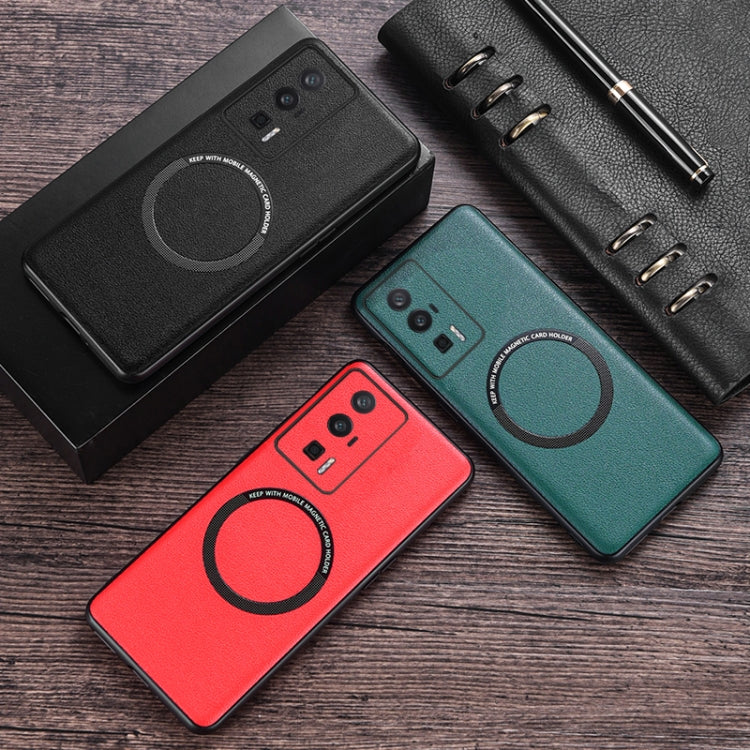 For Xiaomi Redmi K60 PU MagSafe Magnetic Phone Case(Green) - Xiaomi Cases by buy2fix | Online Shopping UK | buy2fix