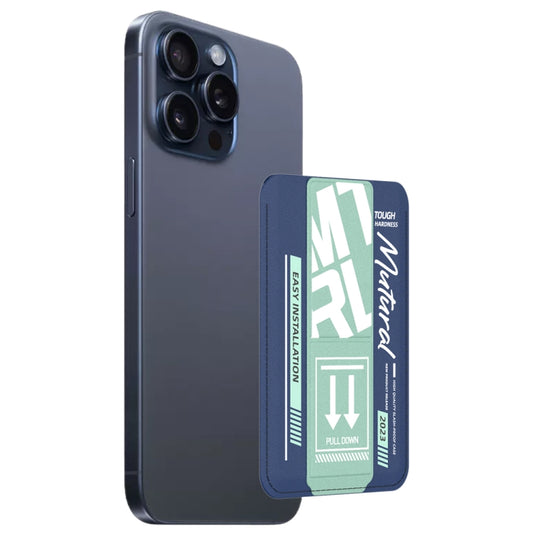 For iPhone 15 Pro Max mutural Chuncai Series Magnetic Holder Card Slot(Blue Green) - iPhone 15 Pro Max Cases by Mutural | Online Shopping UK | buy2fix