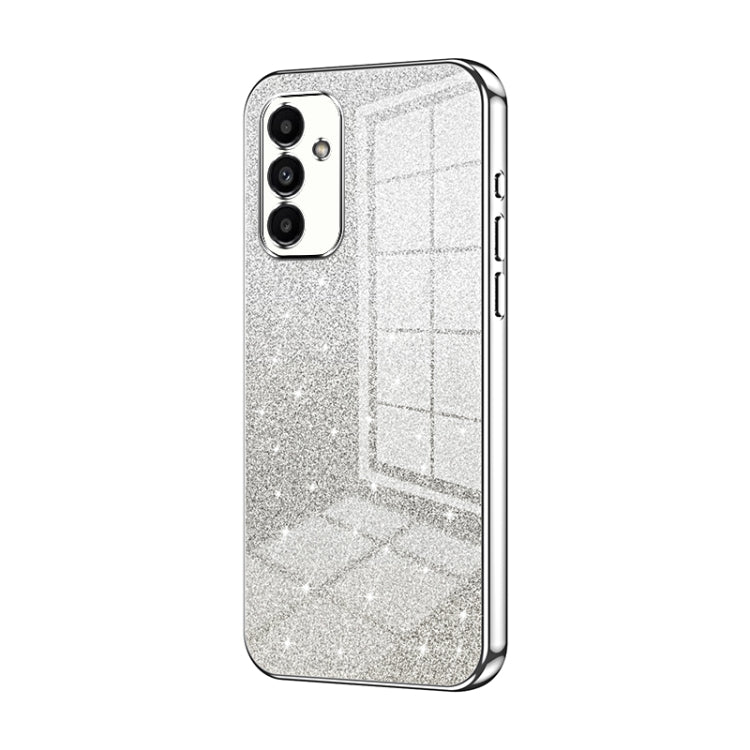 For Samsung Galaxy A14 5G Gradient Glitter Powder Electroplated Phone Case(Silver) - Galaxy Phone Cases by buy2fix | Online Shopping UK | buy2fix