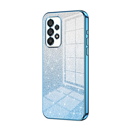 For Samsung Galaxy A53 5G Gradient Glitter Powder Electroplated Phone Case(Blue) - Galaxy Phone Cases by buy2fix | Online Shopping UK | buy2fix