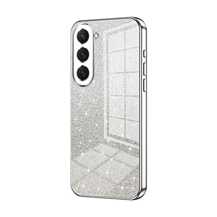 For Samsung Galaxy S23 5G Gradient Glitter Powder Electroplated Phone Case(Silver) - Galaxy S23 5G Cases by buy2fix | Online Shopping UK | buy2fix