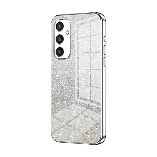 For Samsung Galaxy S24 5G Gradient Glitter Powder Electroplated Phone Case(Silver) - Galaxy S24 5G Cases by buy2fix | Online Shopping UK | buy2fix