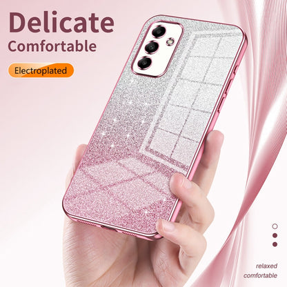 For Samsung Galaxy A24 4G Gradient Glitter Powder Electroplated Phone Case(Silver) - Galaxy Phone Cases by buy2fix | Online Shopping UK | buy2fix