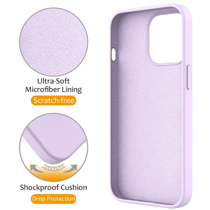 For iPhone 13 Pro MagSafe Magnetic Liquid Silicone Phone Case with Ring Holder(Lilac Purple) - iPhone 13 Pro Cases by buy2fix | Online Shopping UK | buy2fix