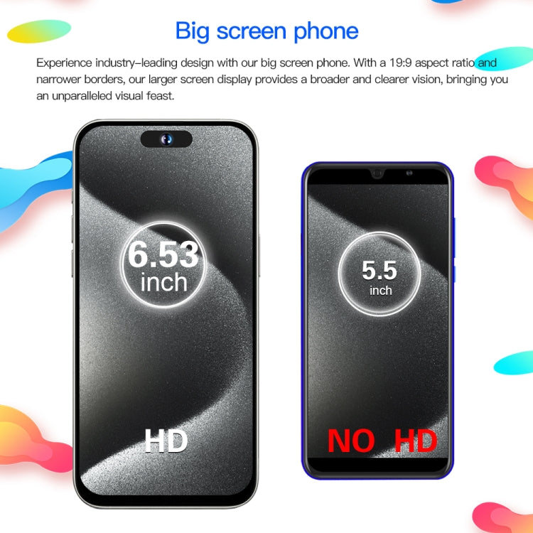 i15ProMax / U18, 3GB+32GB, 6.53 inch Face Identification Android 8.1 MTK6737 Quad Core, Network: 4G, OTG, Dual SIM(Grey) -  by buy2fix | Online Shopping UK | buy2fix